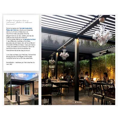 Pergolas à lames orientables