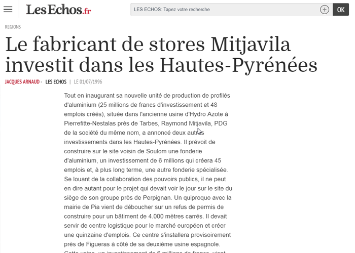 Mitjavila investit dans les Hautes-Pyrénées - Les Echos.fr