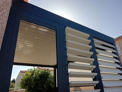 Lames orientables brise-soleil brise-vent