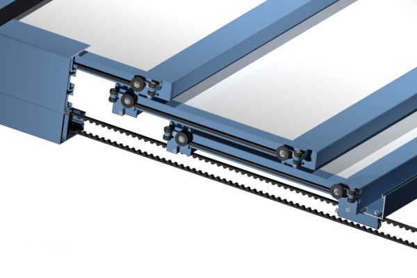 Mécanisme pergola coulissante à panneaux