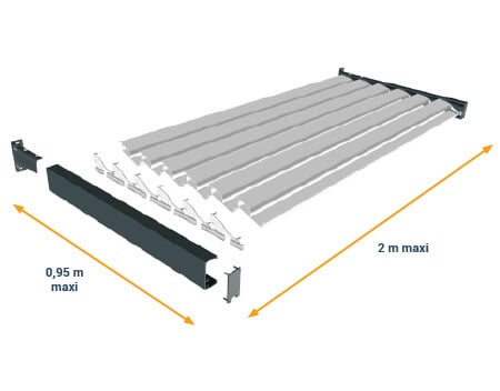 Dimensions brise-soleil fixe