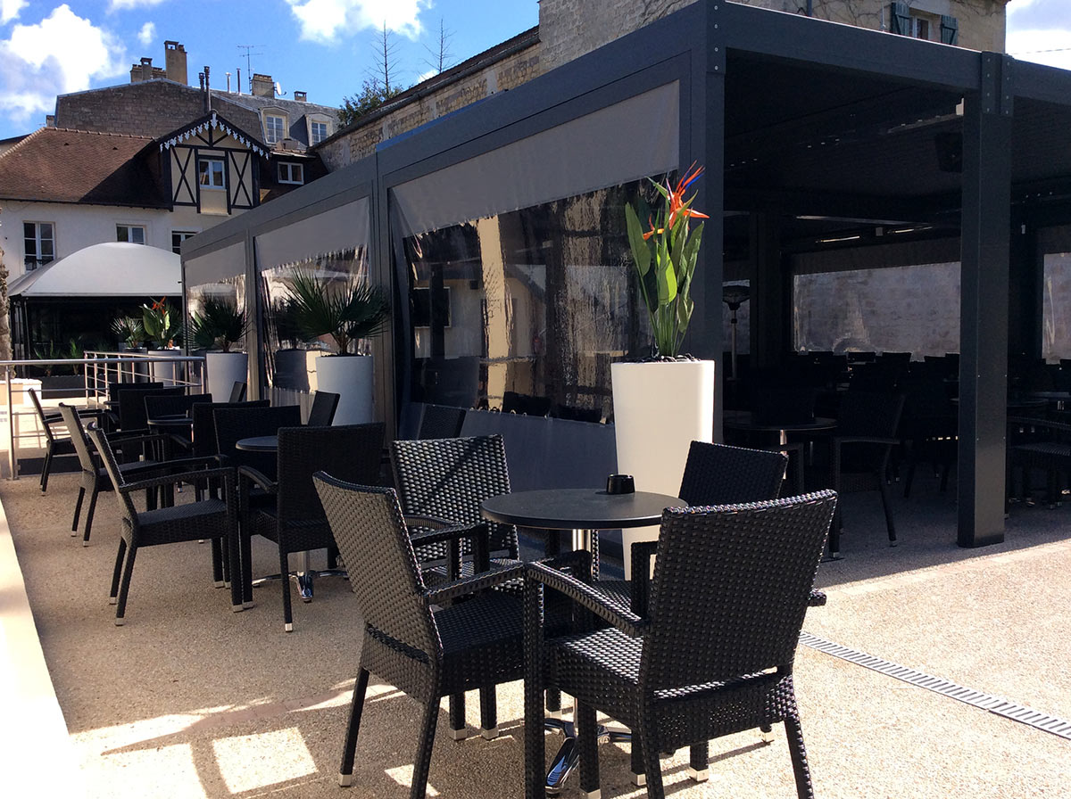 Store à Guide Cristal Tansparent pour Terrasse Sur Mesure Prix Usine