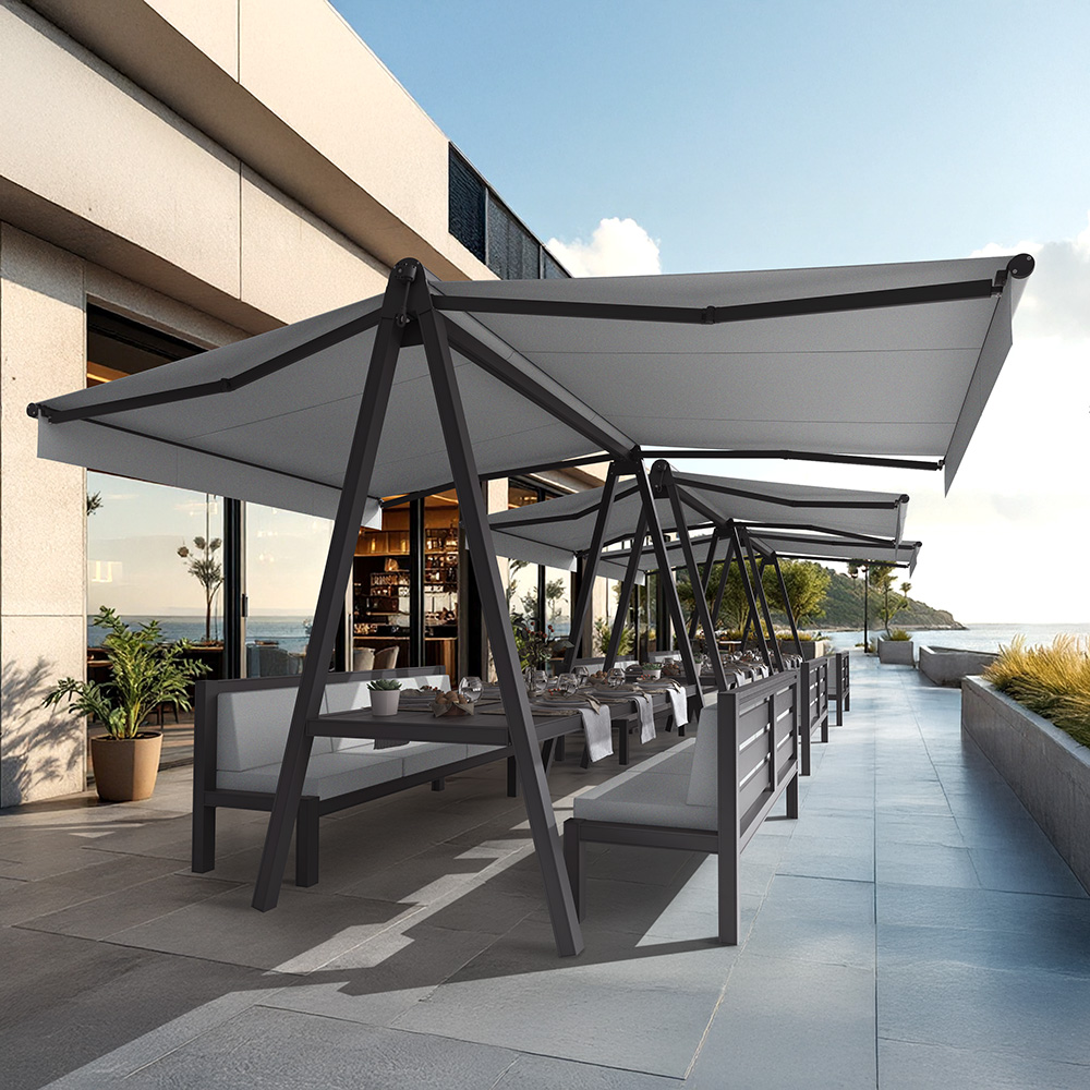 Mobilier pour terrasse de retaurant en aluminium