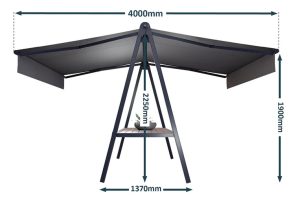 Encombre double pente et table