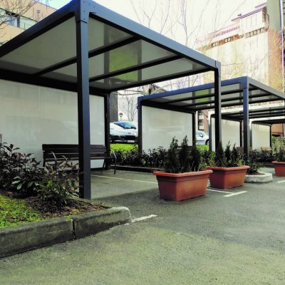 Cinq pergola top Lucia pour les patients et leurs visiteurs