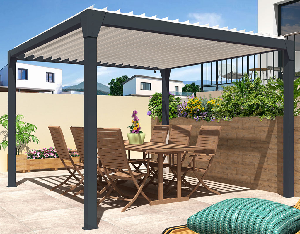 Pergola autoportée aluminium Mathilda