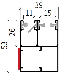 Double coulisse moustiquaire intégrée